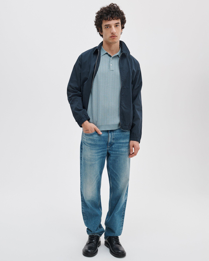 rag & bone Harvey Rib-Knit Polo Shirt outlook