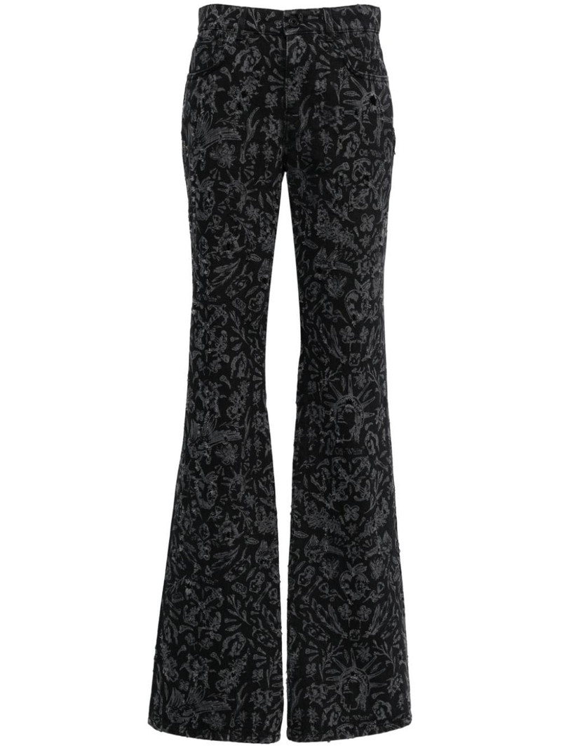 Tattoo straight-leg jeans 1