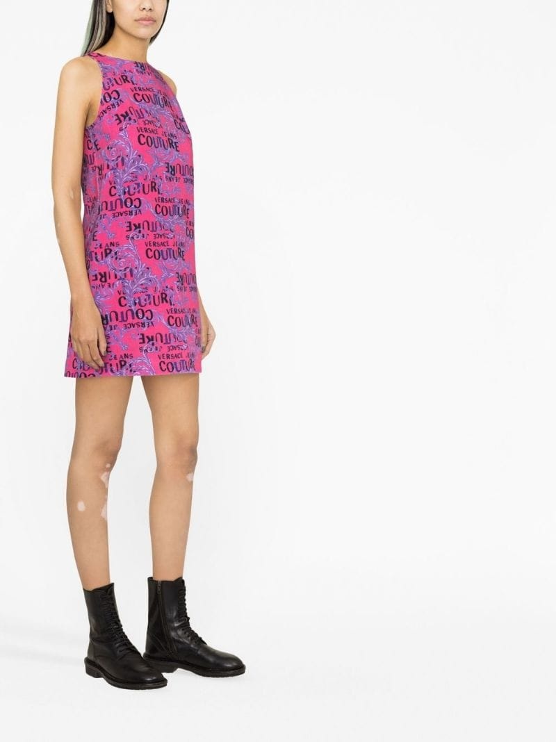 Logo Couture-print sleeveless minidress - 3