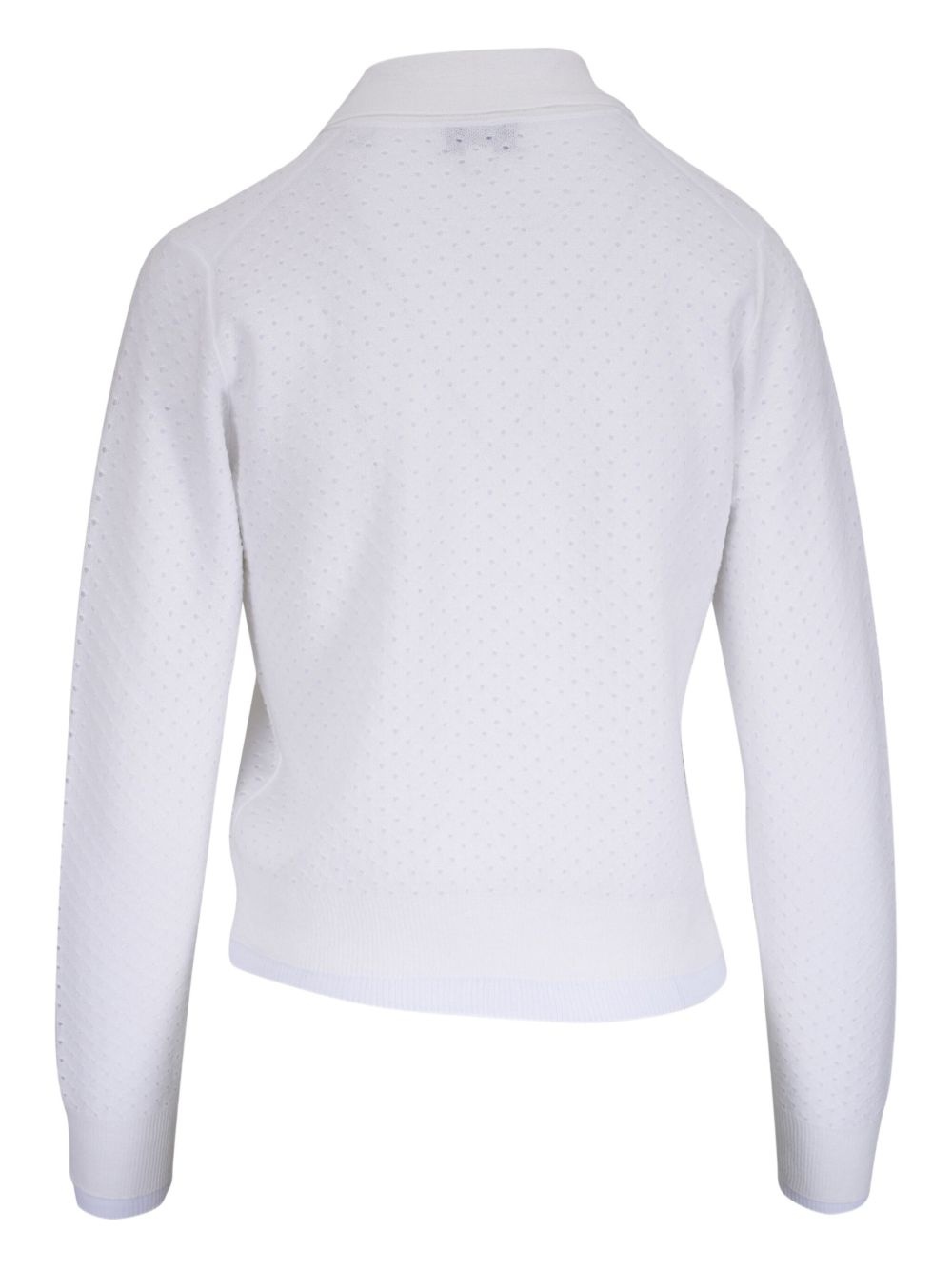 polo-collar cardigan - 2