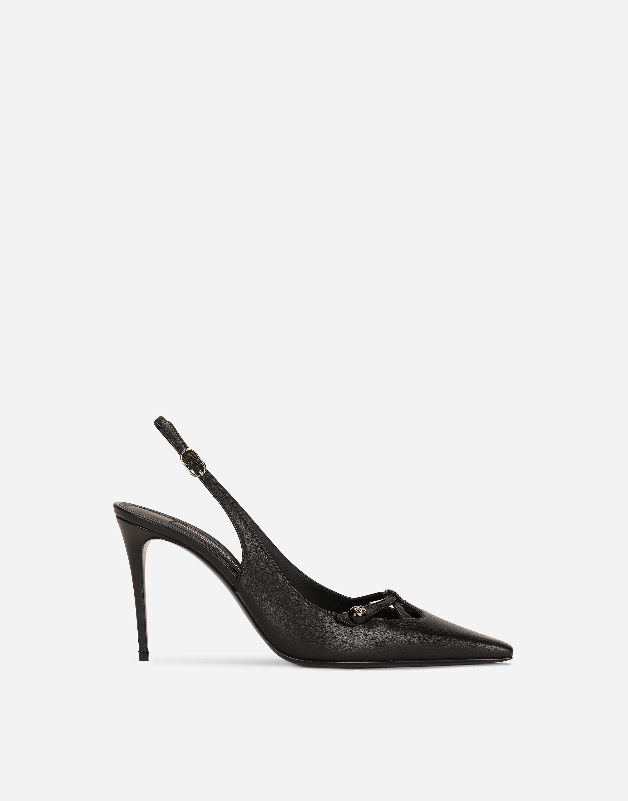 Nappa leather slingbacks - 1