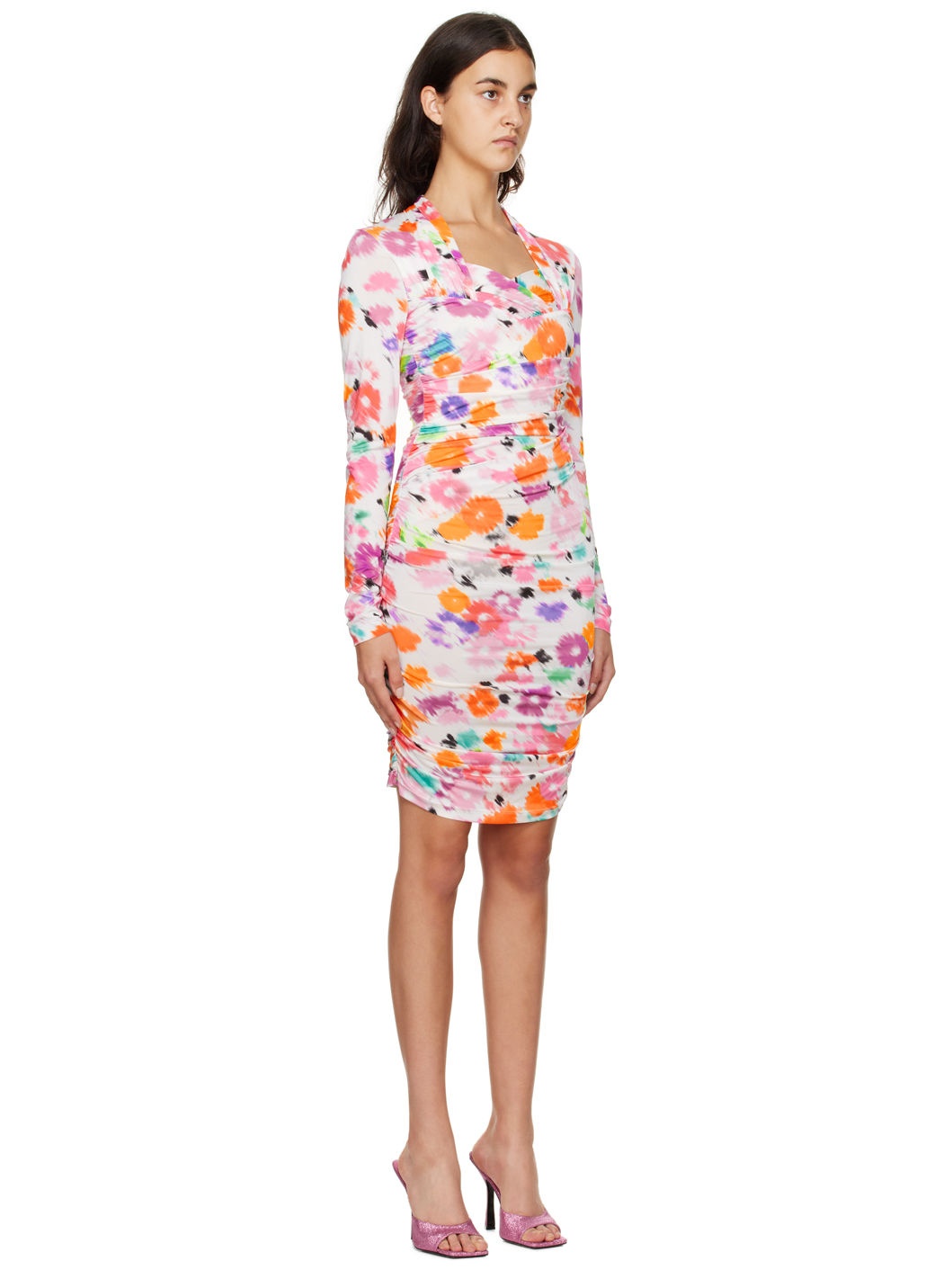 White Print Minidress - 2