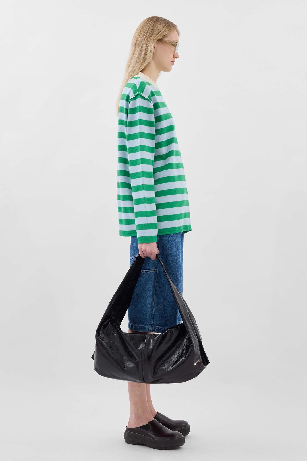MAGLIA UNITA LONGSLEEVE SHIRT / anthracite & green stripes - 3