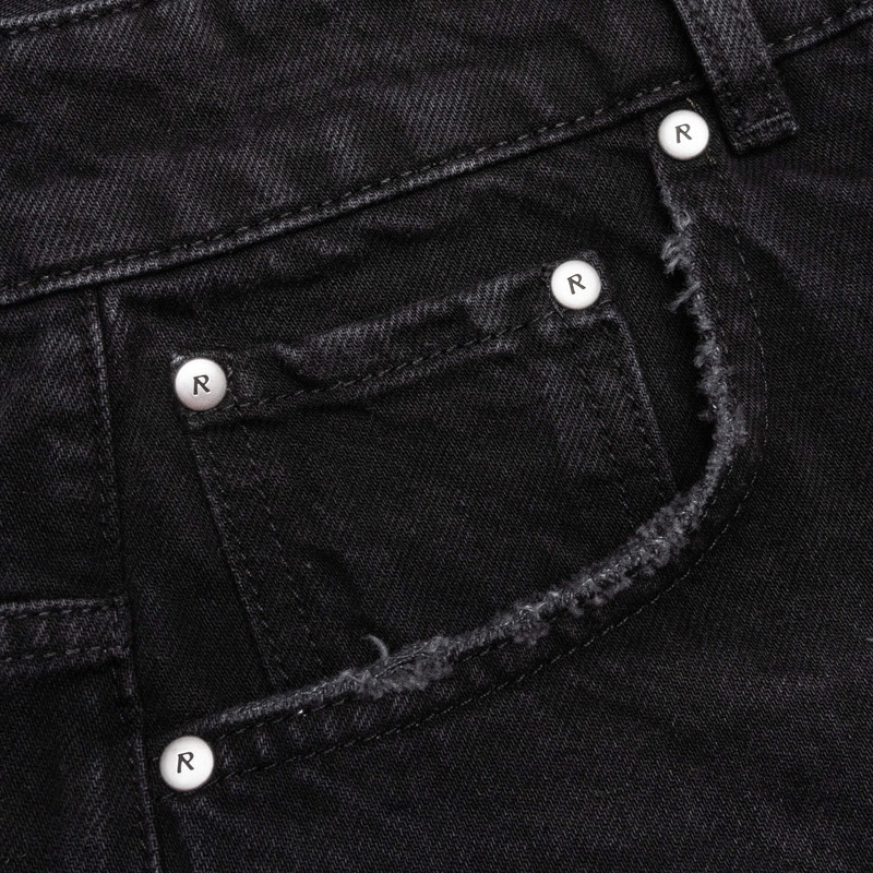 TAILORED DENIM SHORTS - BLACK 3
