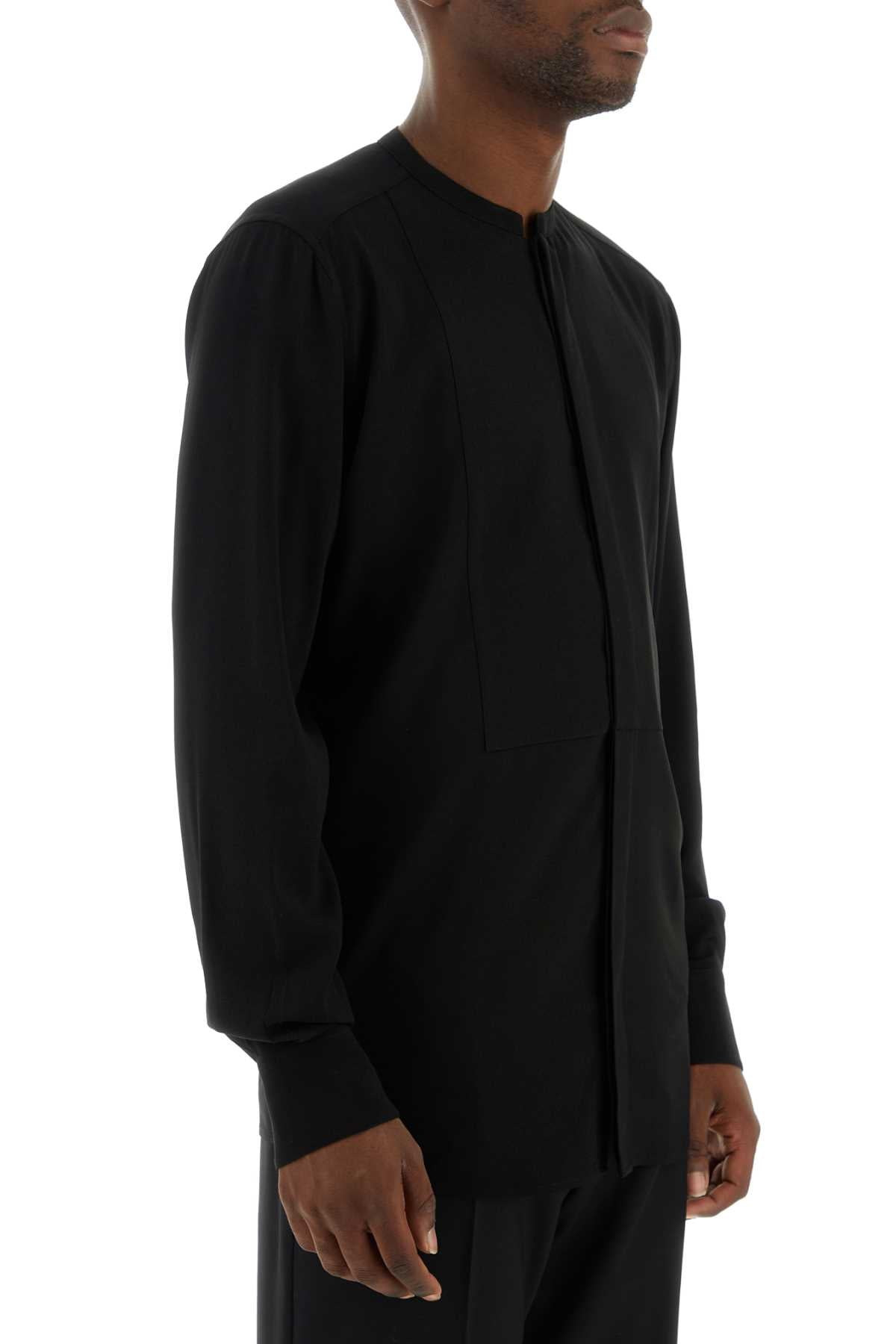 Dolce & Gabbana Men Black Crepe Shirt - 3