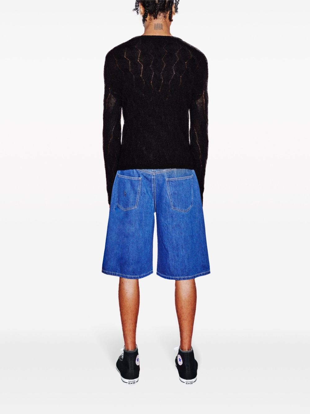 x Violet Getty pointelle-knit jumper - 5