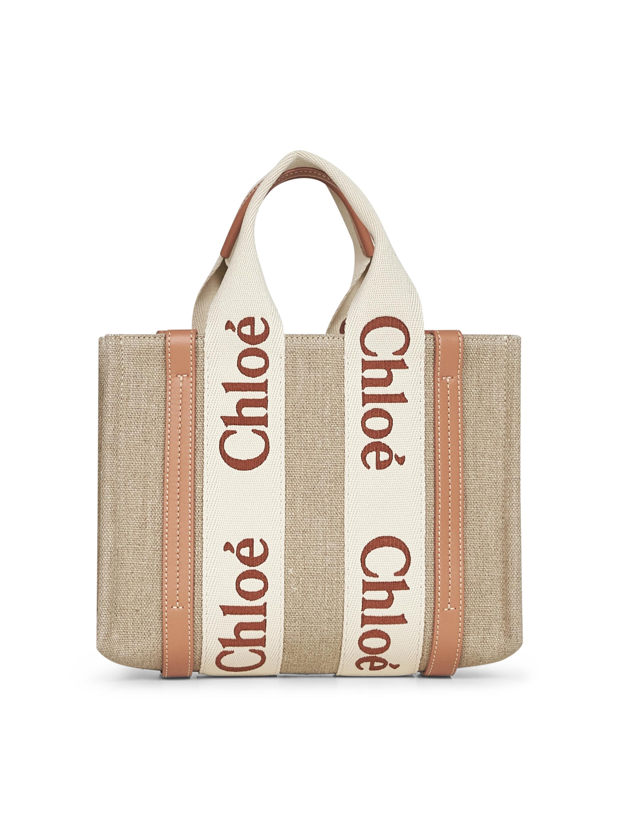Beige Woody small tote bag - 1