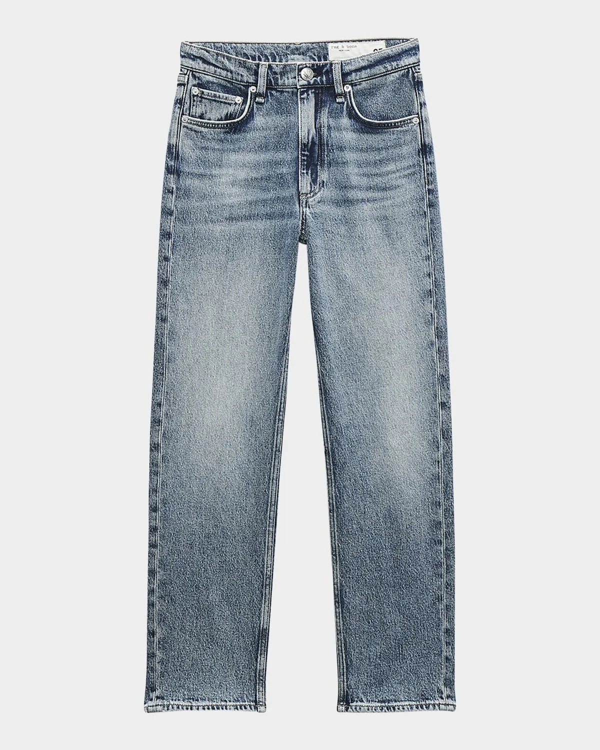 Harlow Mid-Rise Ankle Straight Jeans - 1