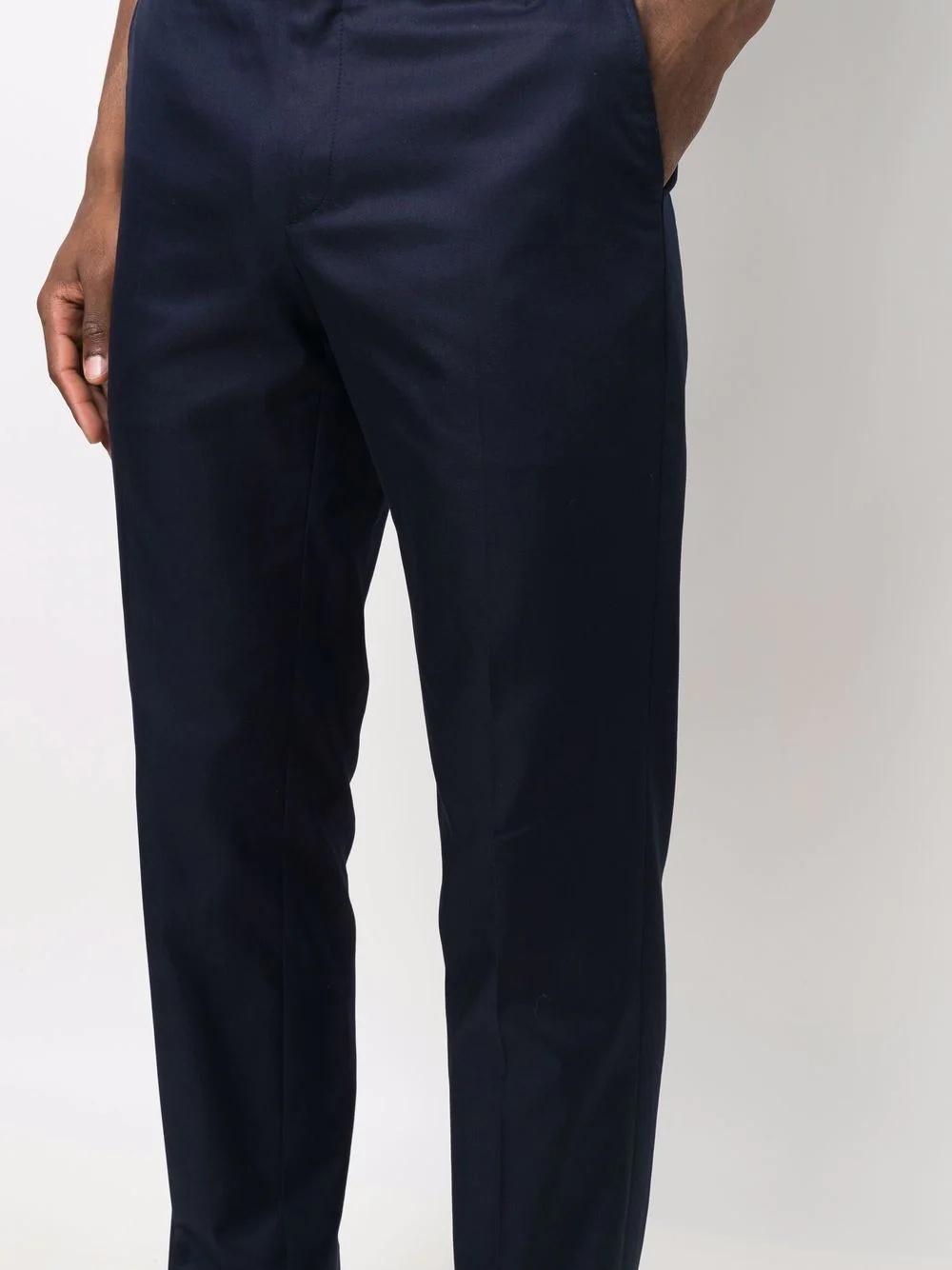 tailored-cut cotton trousers - 5