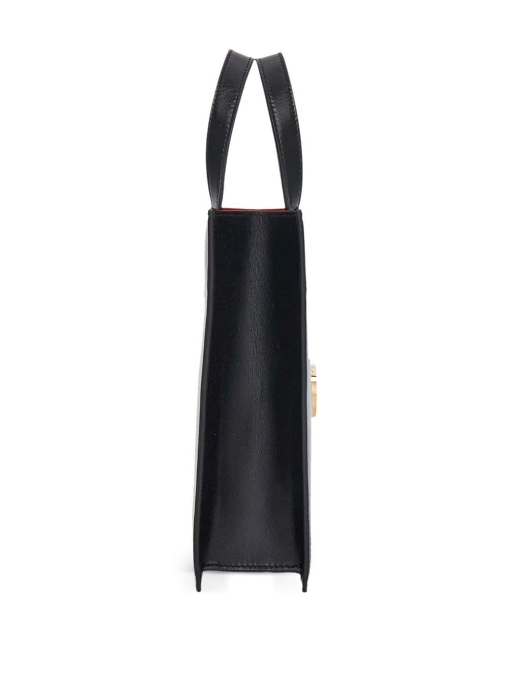 Gancini-plaque leather minibag - 7