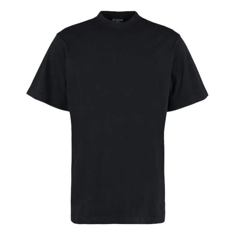 Balenciaga Back Hem Long T-Shirt Boxy Fit 'Black' 681045TLVH91070 - 1