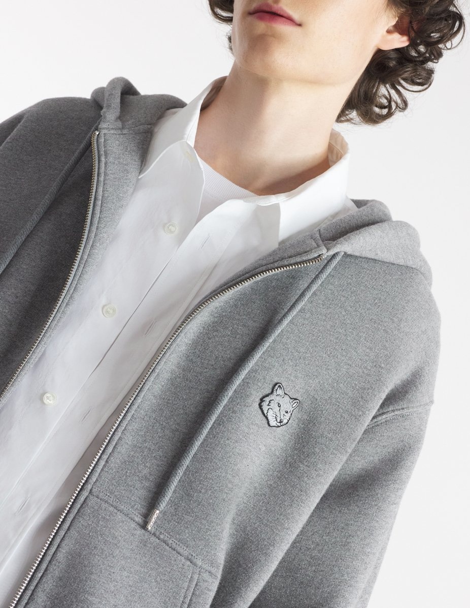 BOLD FOX HEAD PATCH COMFORT ZIPPED HOODIE - 4