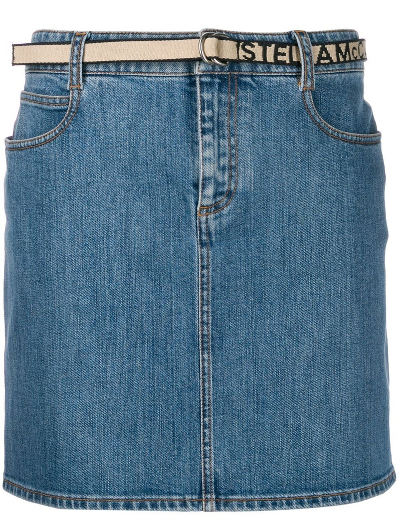 belted denim skirt 1