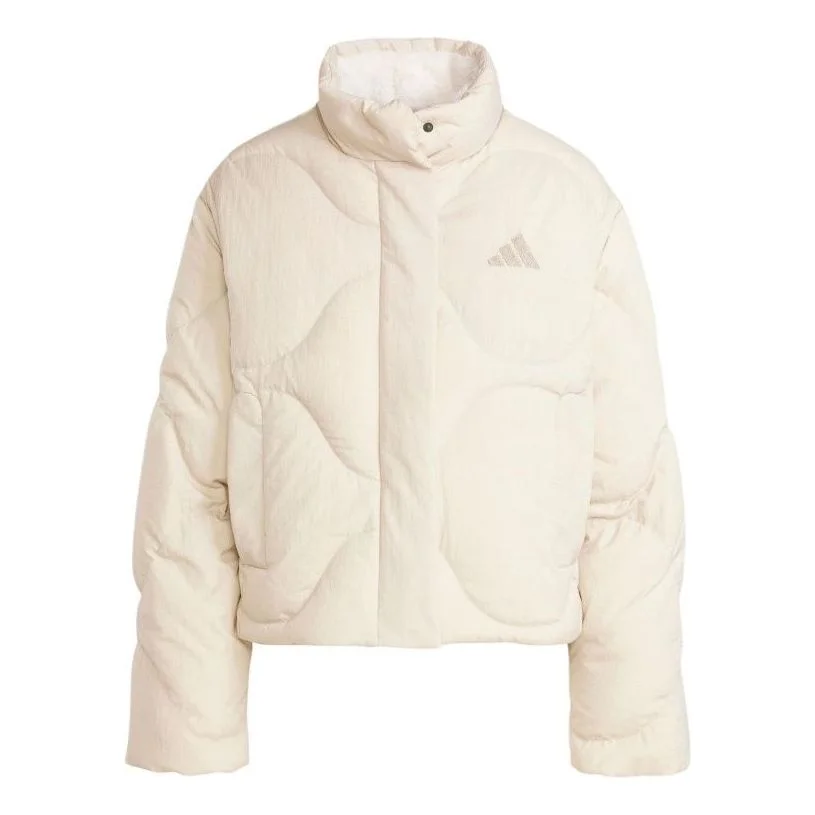 (WMNS) adidas Lightweight Down Jacket 'Beige' JG5944 - 1