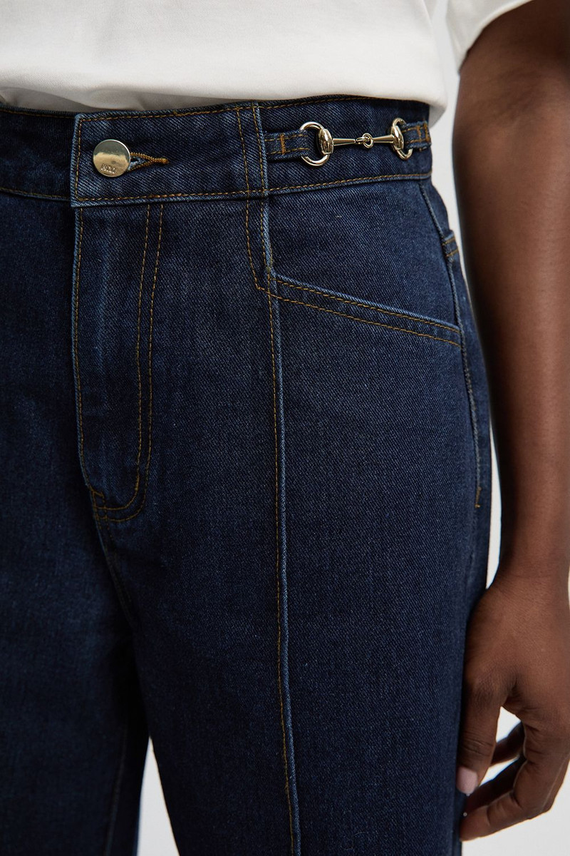Denim Snaffle Wide Leg Trouser 3