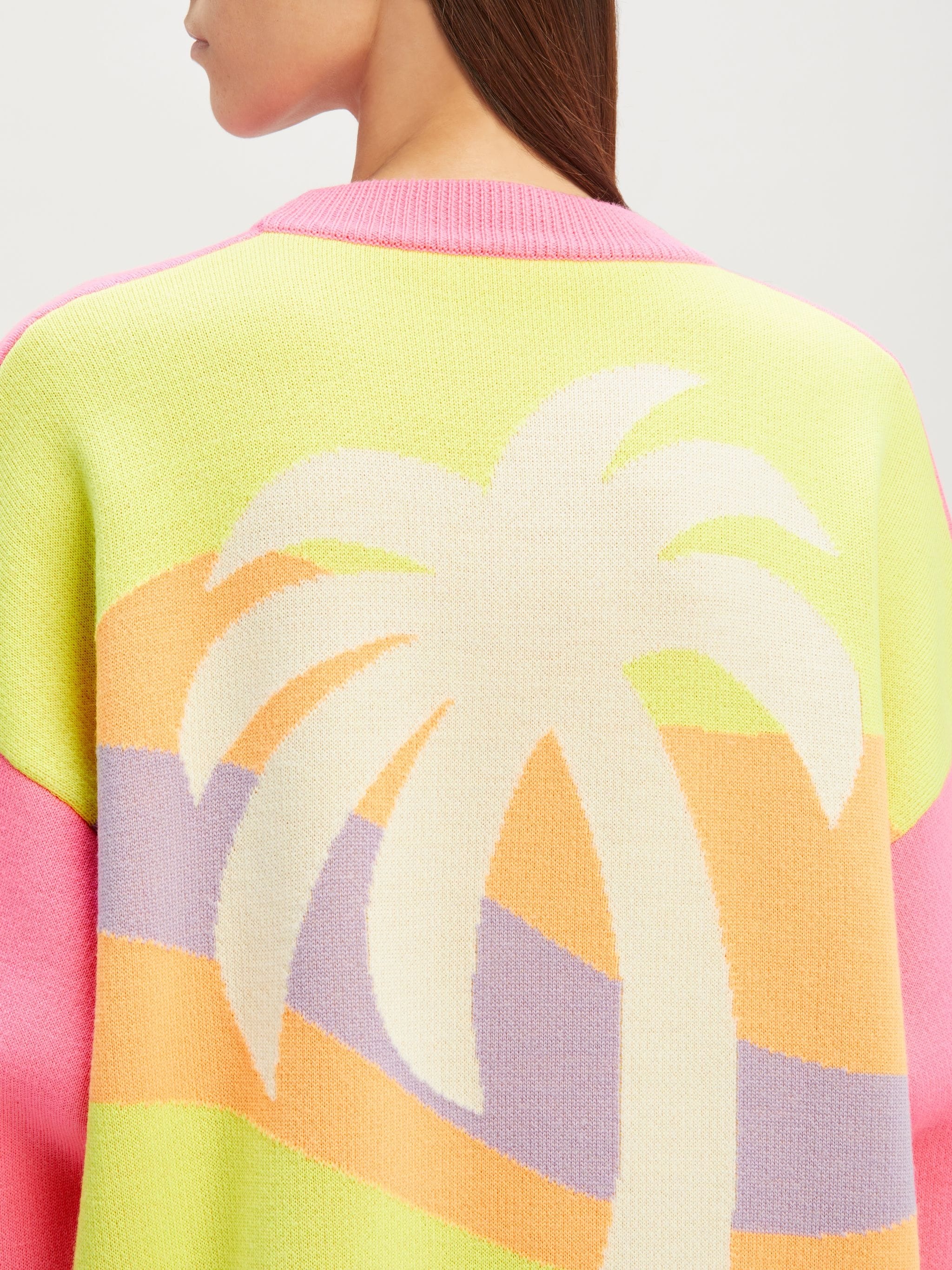 Intarsia Palm Sweater - 6