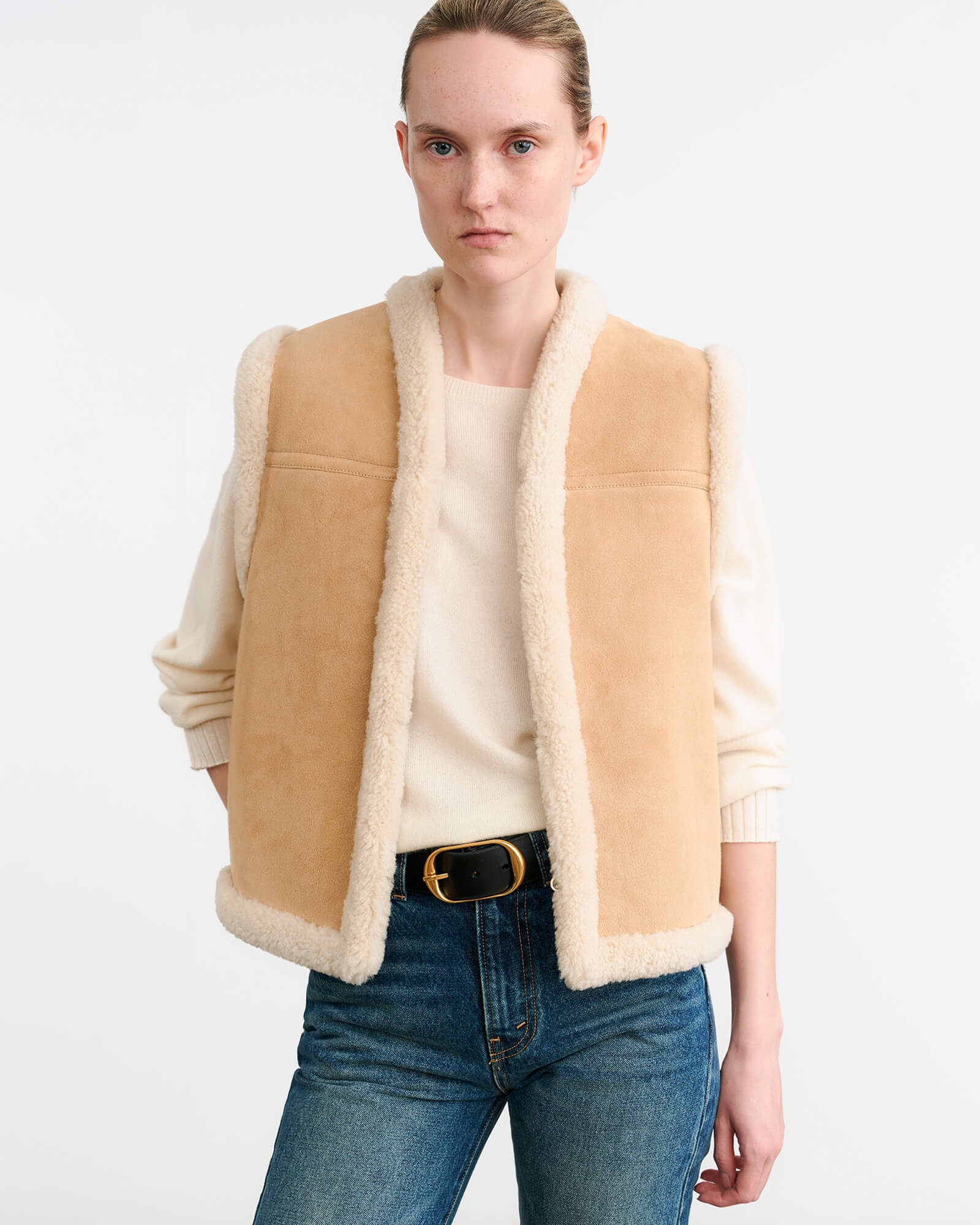 JESSE SHEARLING VEST - 2
