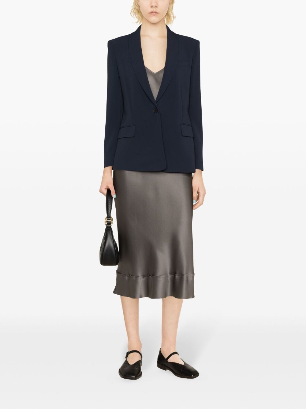 single-breasted shawl-lapels blazer - 2