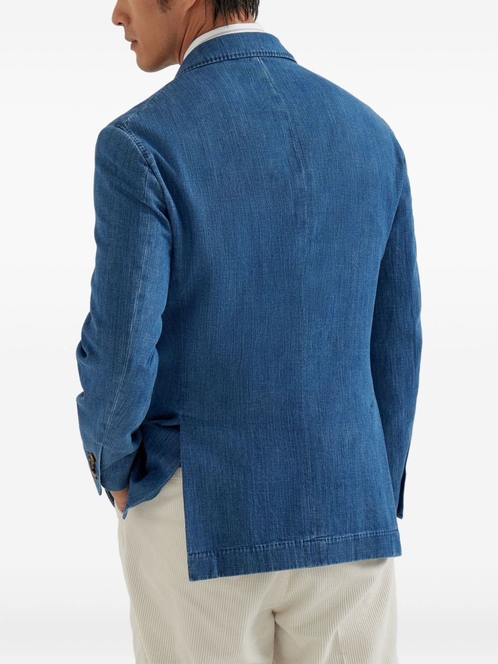 three-button patch-pocket blazer - 4
