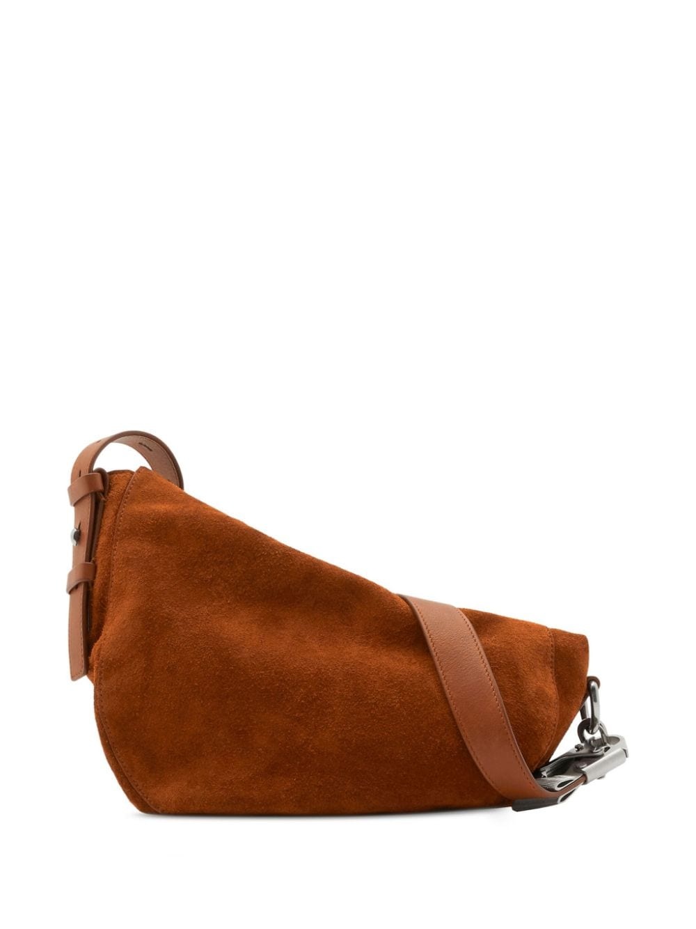 asymmetric-design suede shoulder bag - 2