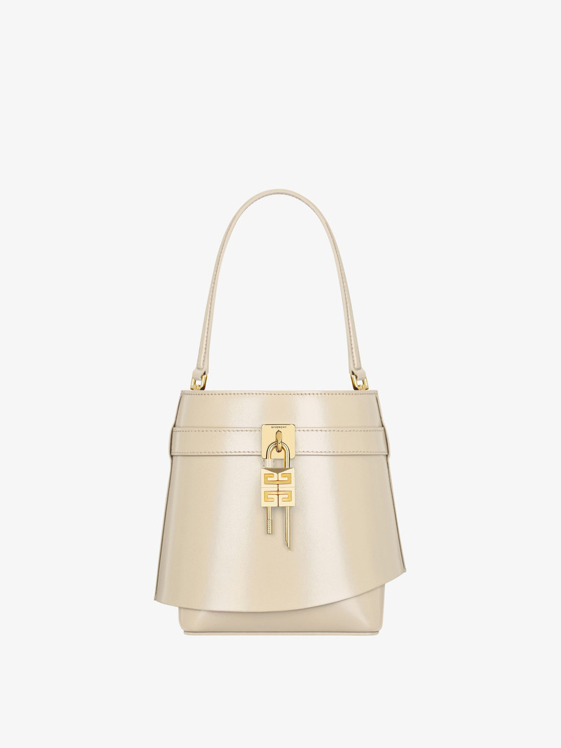 SHARK LOCK BUCKET BAG IN BOX LEATHER 1