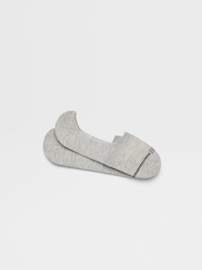 GREY MÉLANGE COTTON BLEND SOCKS 1