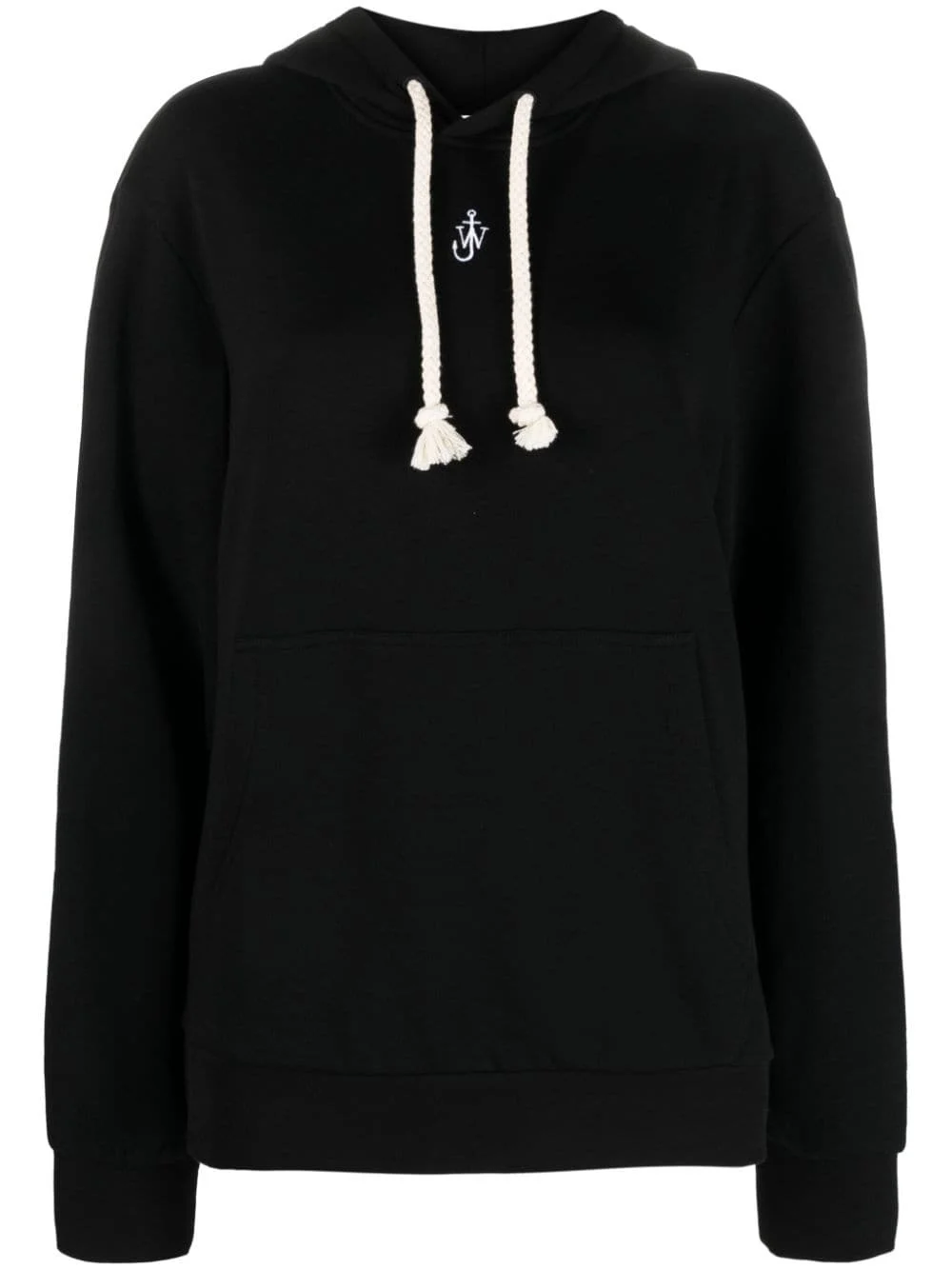 logo-embroidered cotton blend hoodie - 1