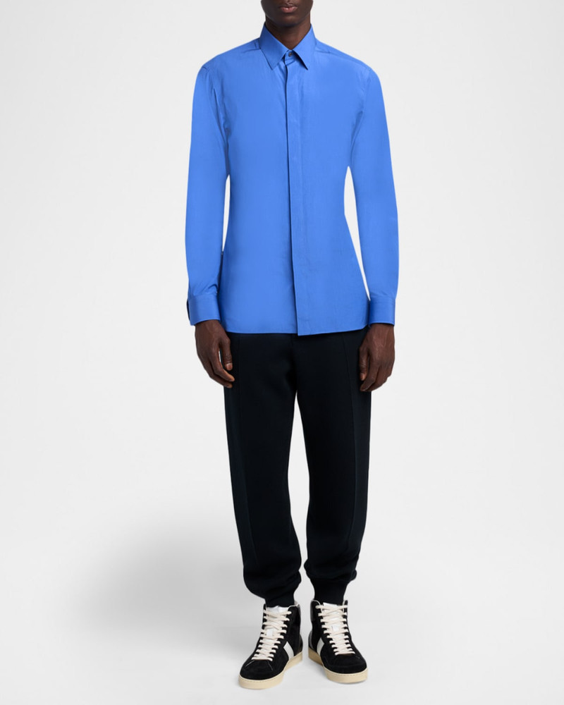 TOM FORD Men's Piece-Dyed Cotton Poplin Dress Shirt outlook