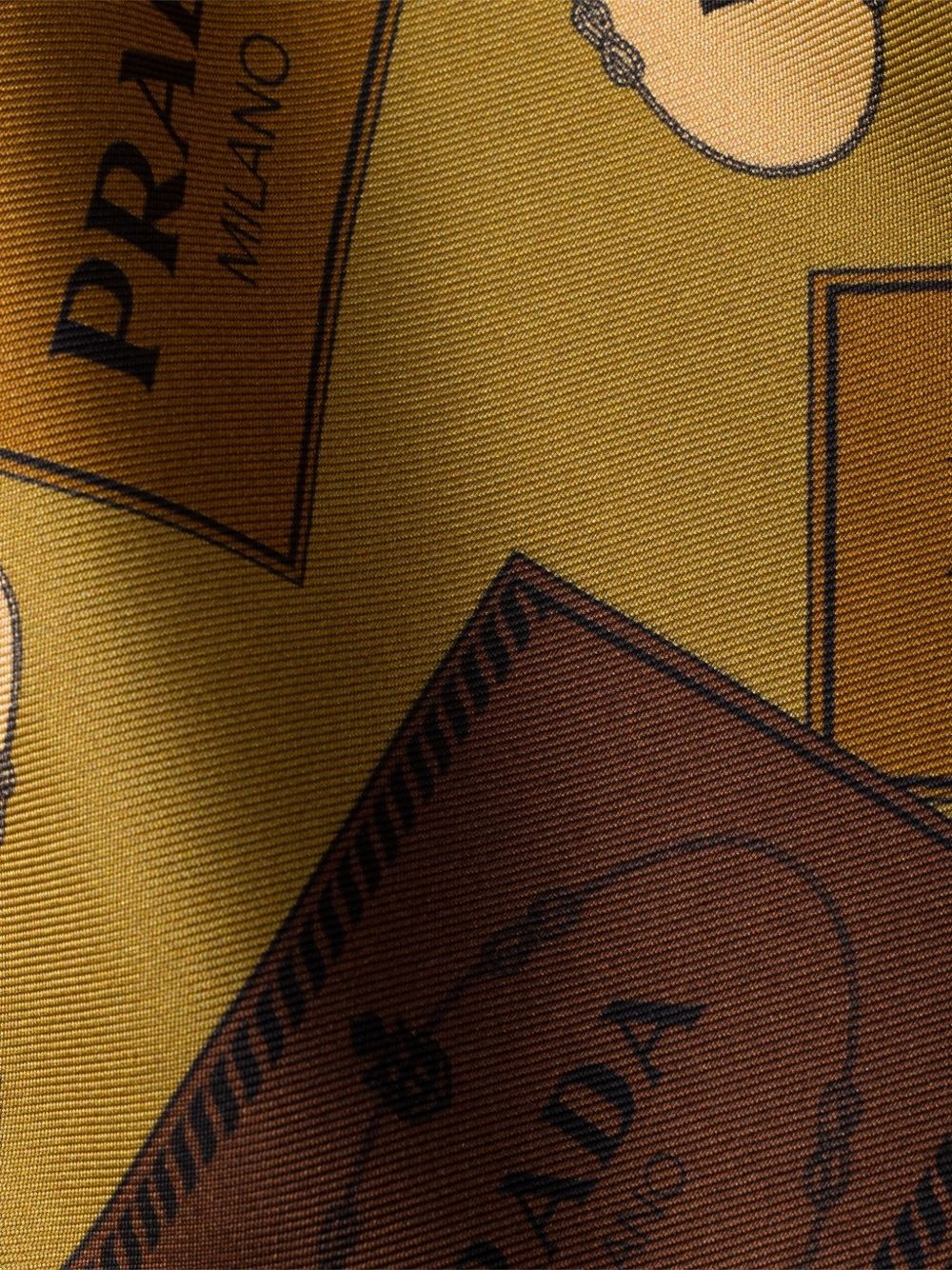 Heritage-print twill scarf - 3