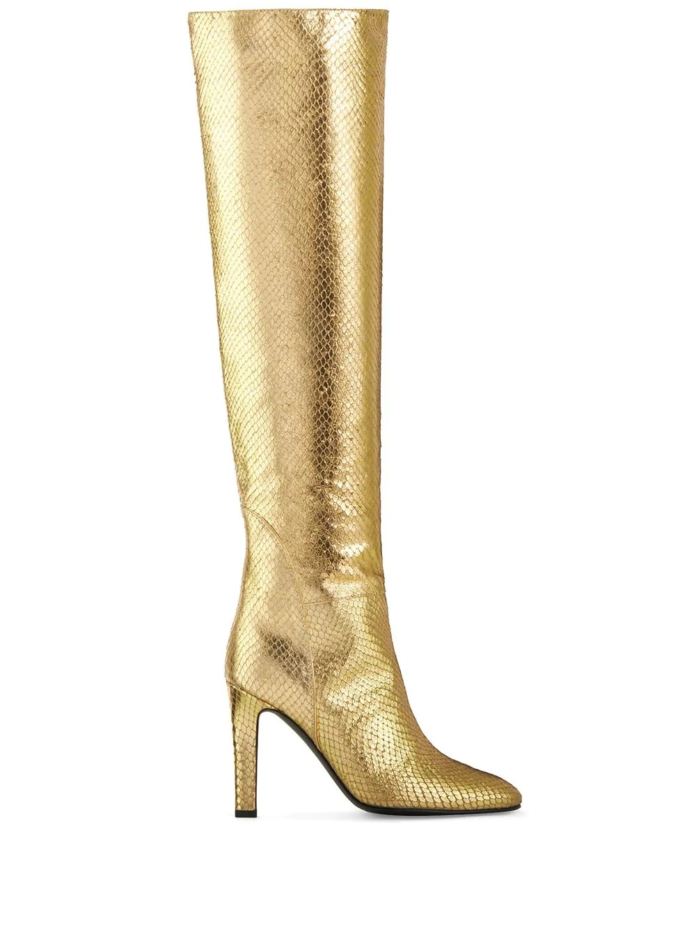 metallic knee-length boots - 1