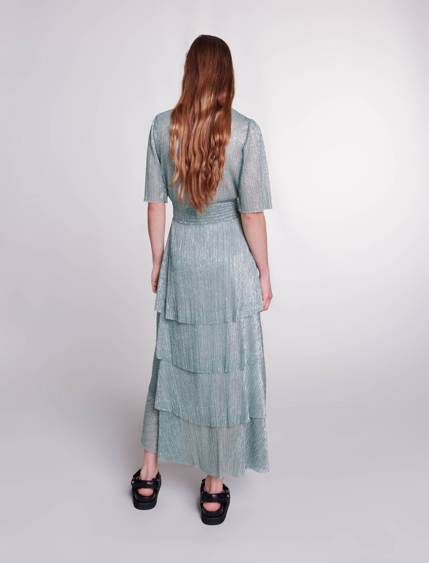 Stretch lurex ruffled dress - 5