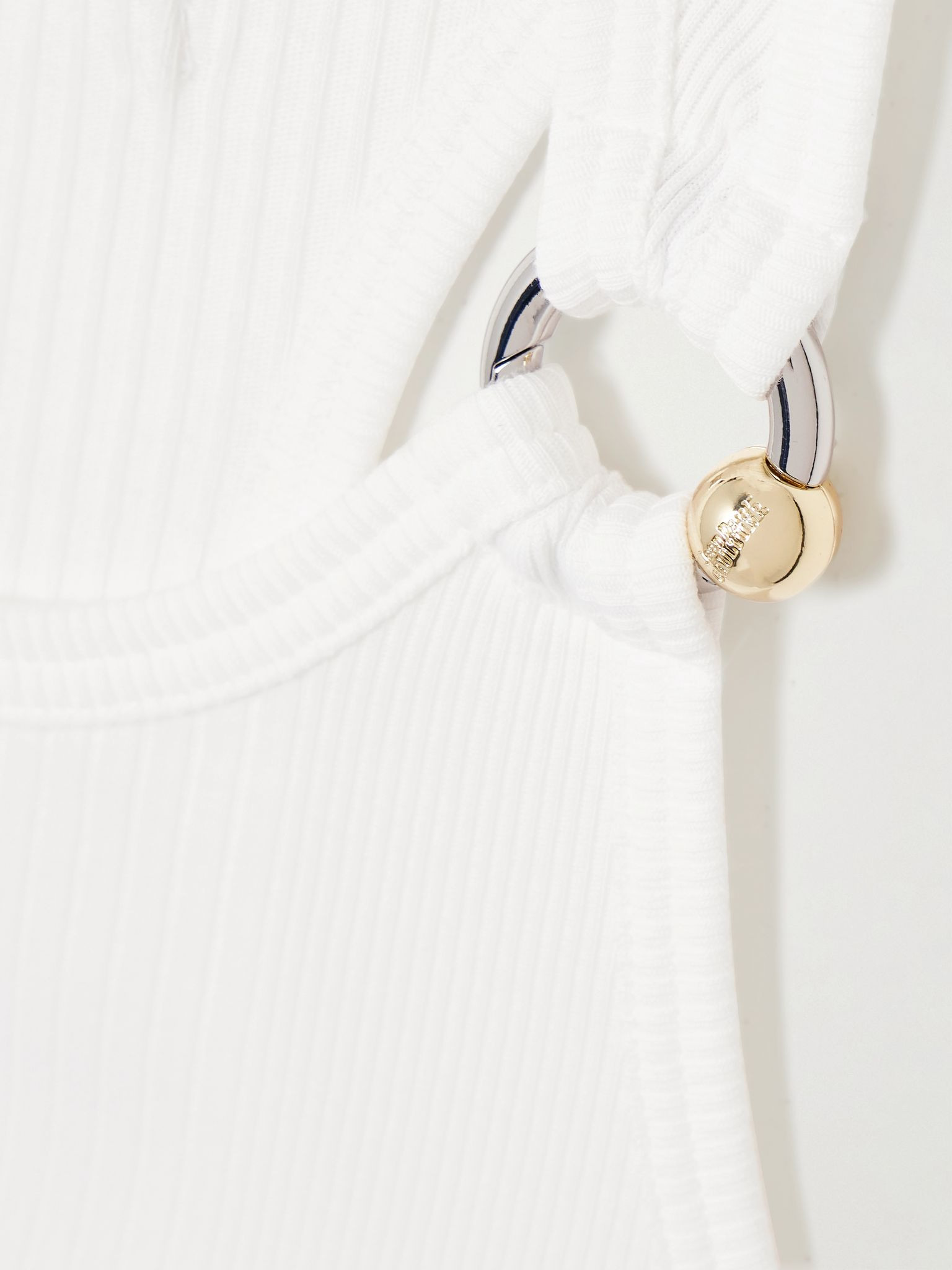 Embellished ribbed cotton-jersey tank White - 4