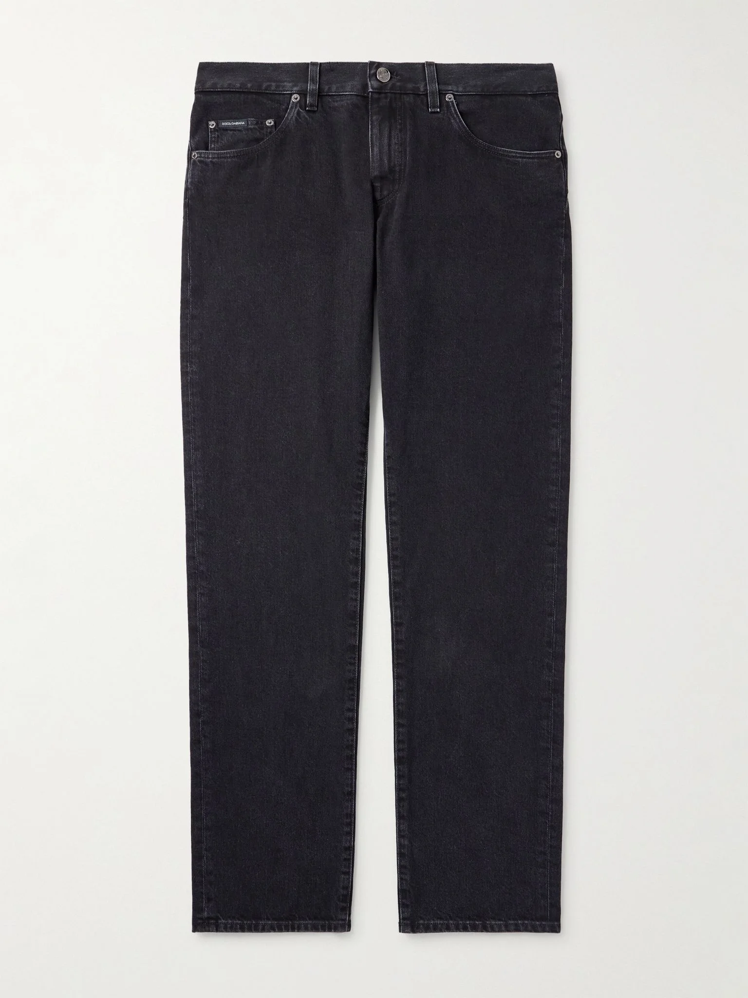 Straight-Leg Jeans Black - 1