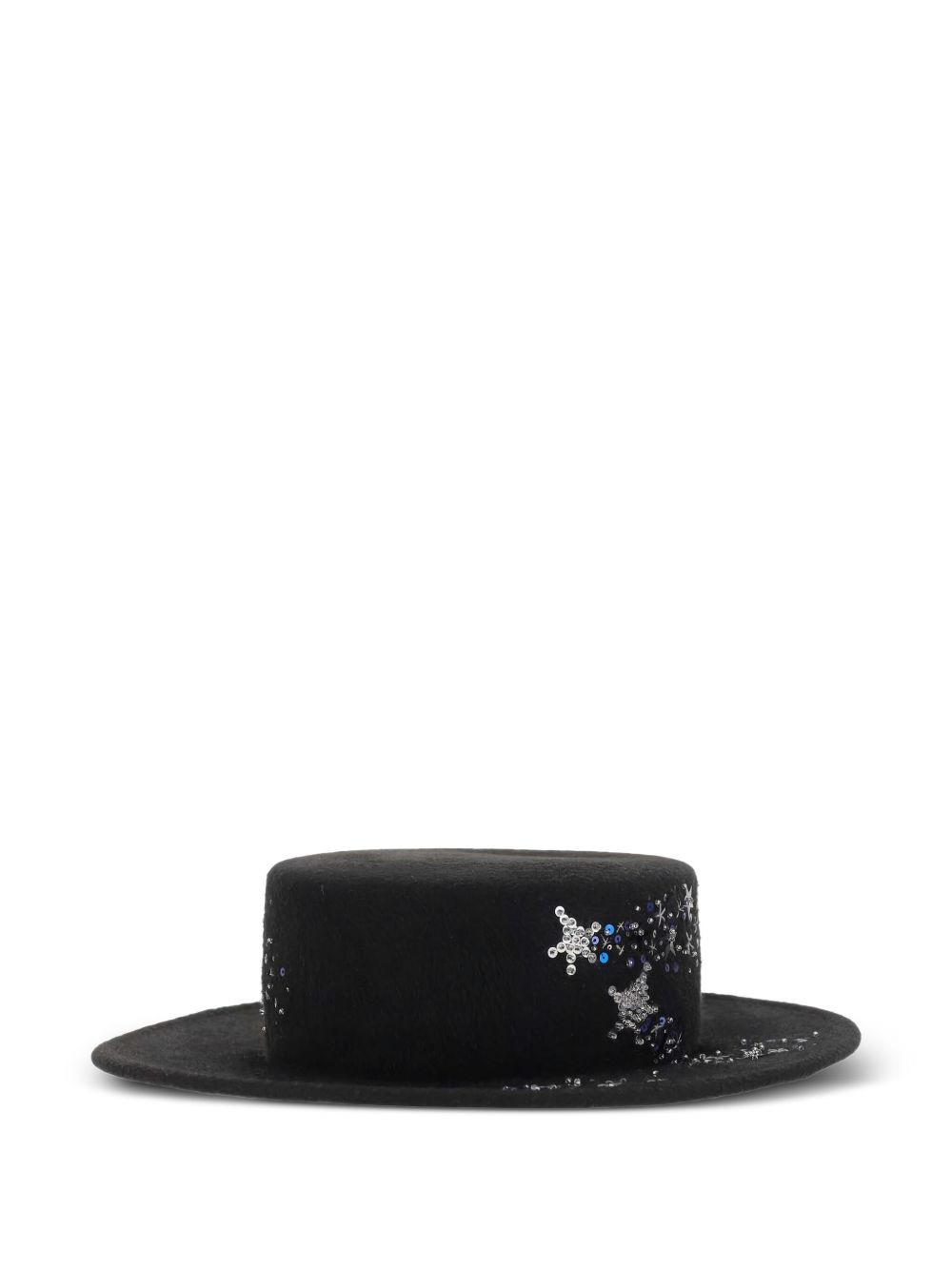 wide-brim sequin-embellished hat - 3