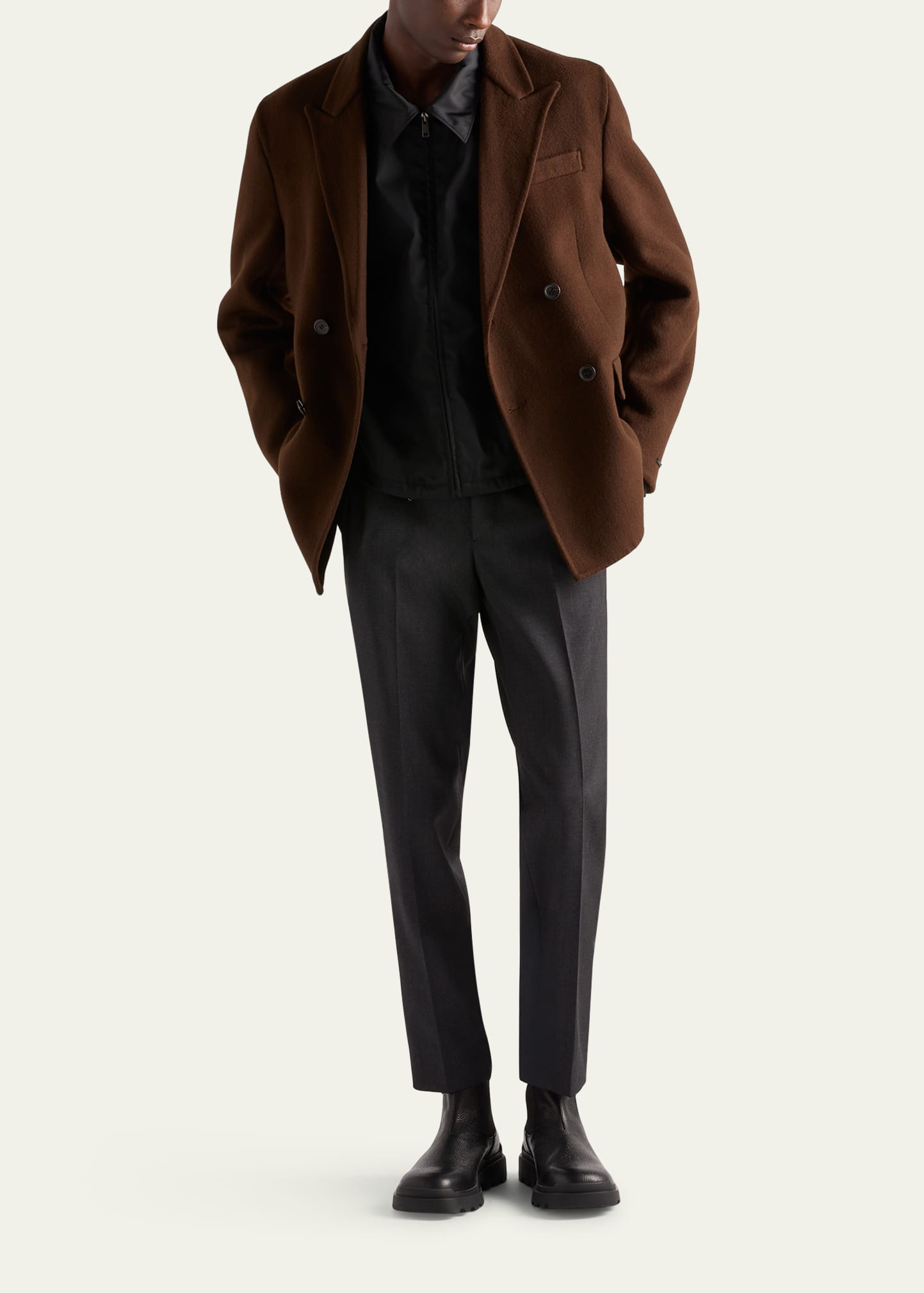 Men's Double-Breasted Cashmere Blazer - 2