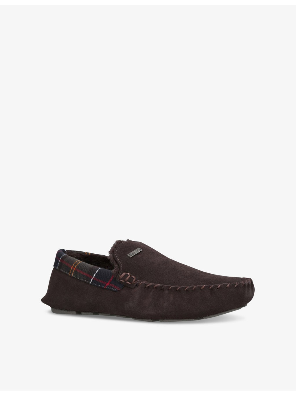Monty Faux-Shearling Lined Tartan-Check Suede Slippers - 3