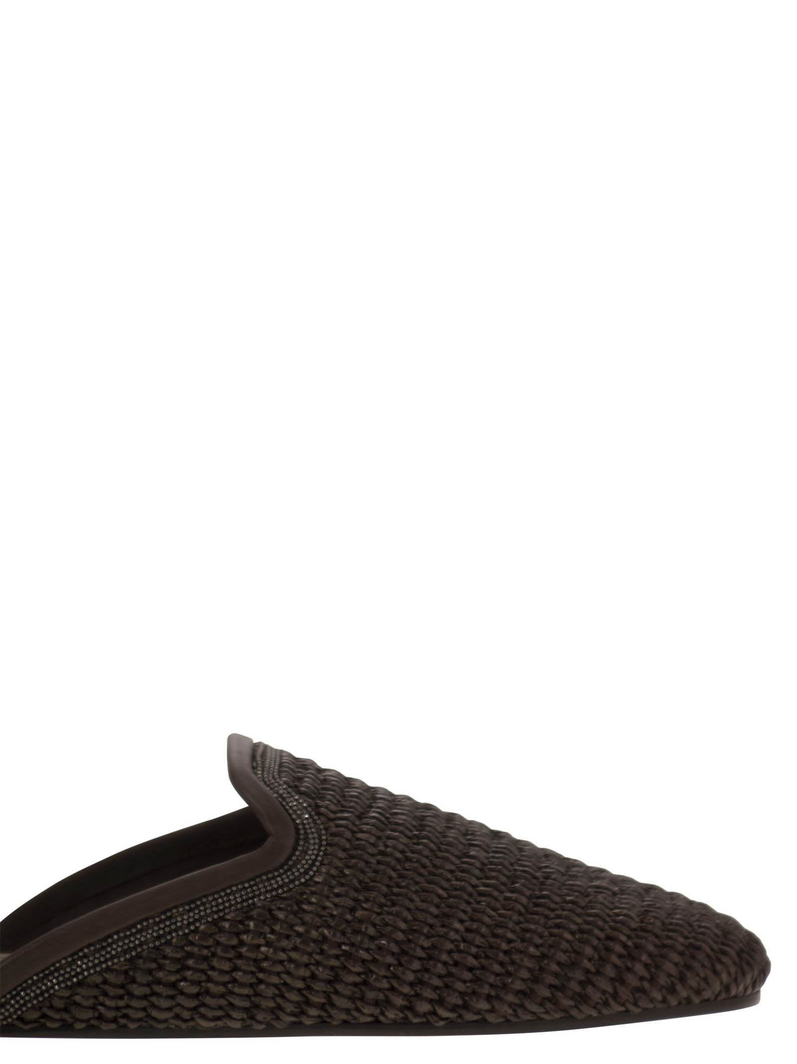 Brunello Cucinelli Women Techno Raffia Slipper With Precious Trim - 6