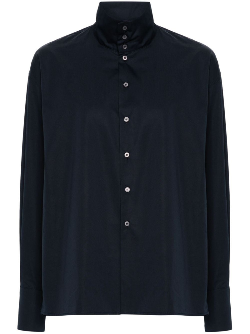 high-neck poplin shirt 1
