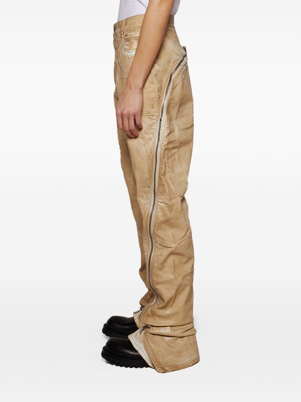 zip-detail jeans - 4