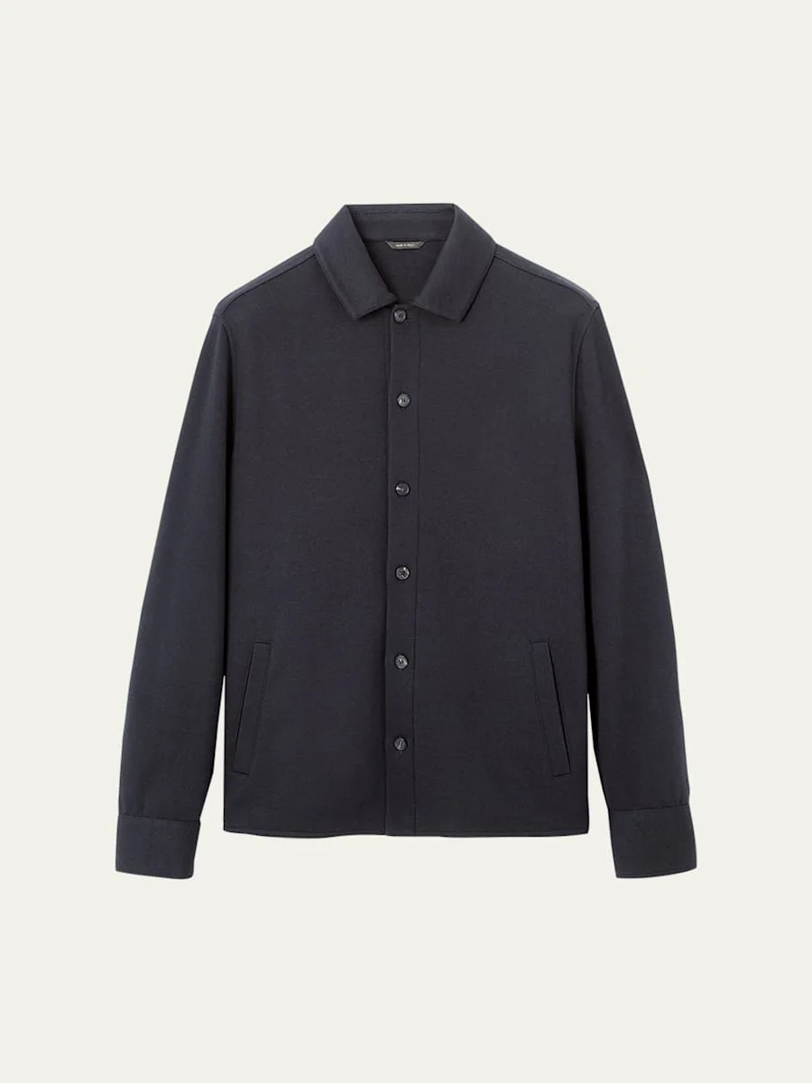 Men's Whitney Cotton and Cashmere Fleece Overshirt - 1