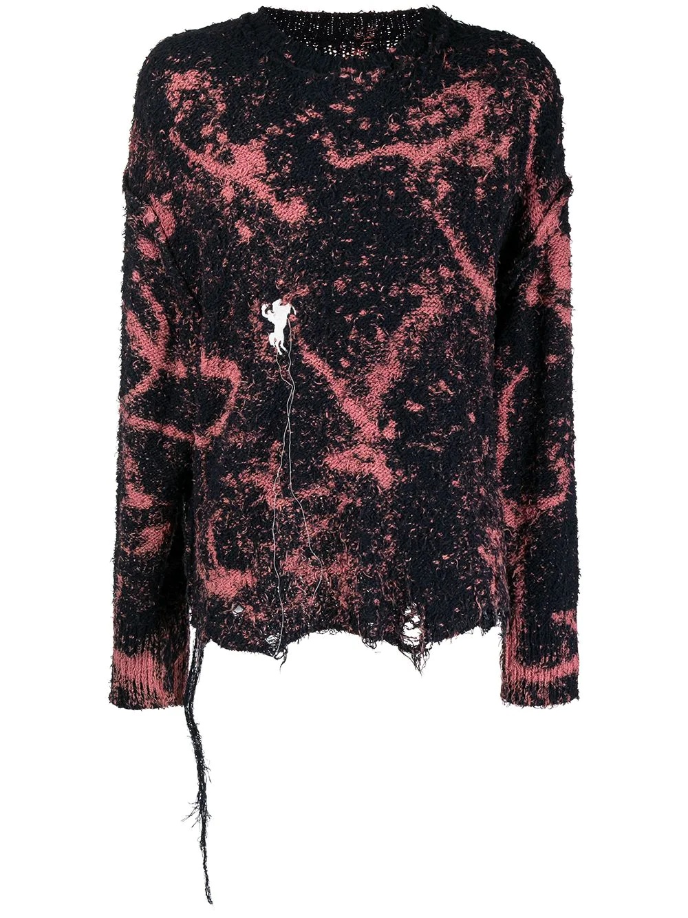 distressed-effect jumper - 1