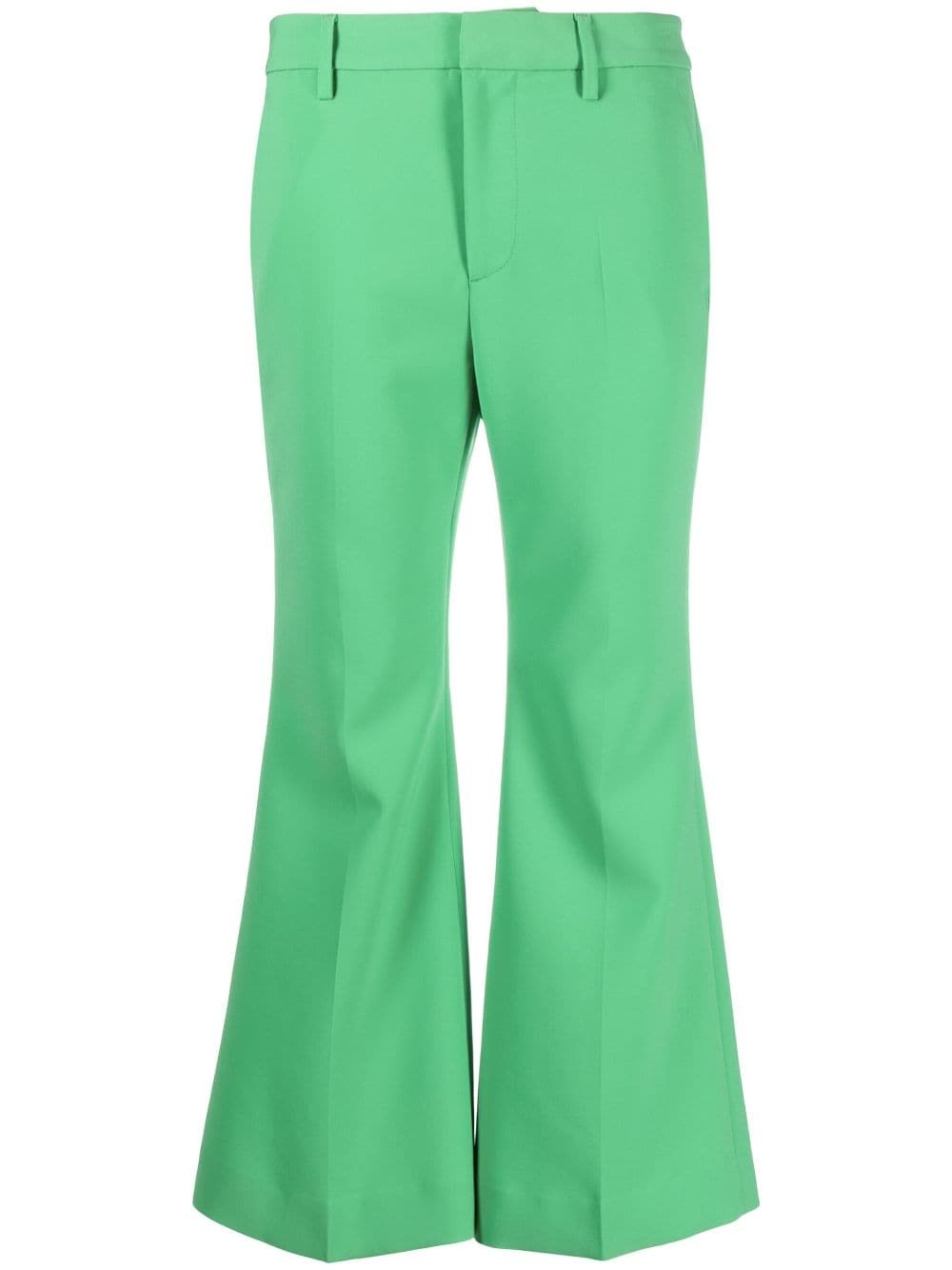 kick-flare cropped trousers - 1