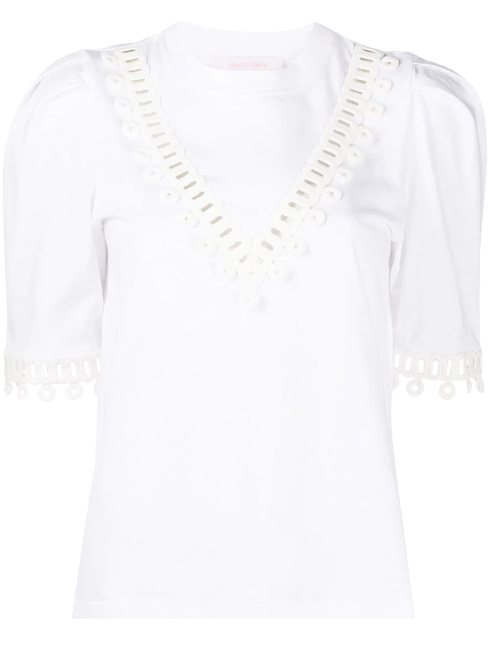 embroidered short-sleeve T-shirt - 1