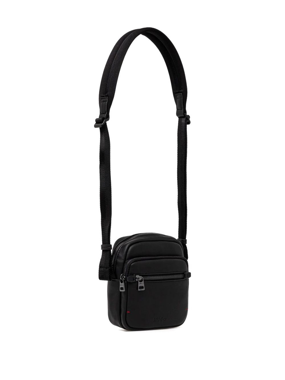 zip-fastening faux-leather messenger bag - 2