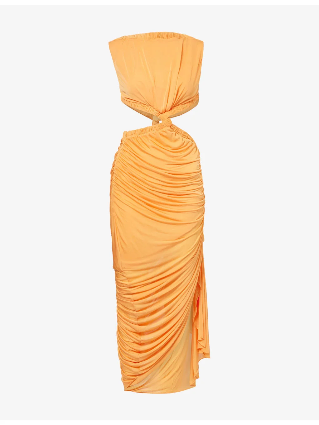 Theia Separation Ruched Rayon-Blend Maxi Dress - 1