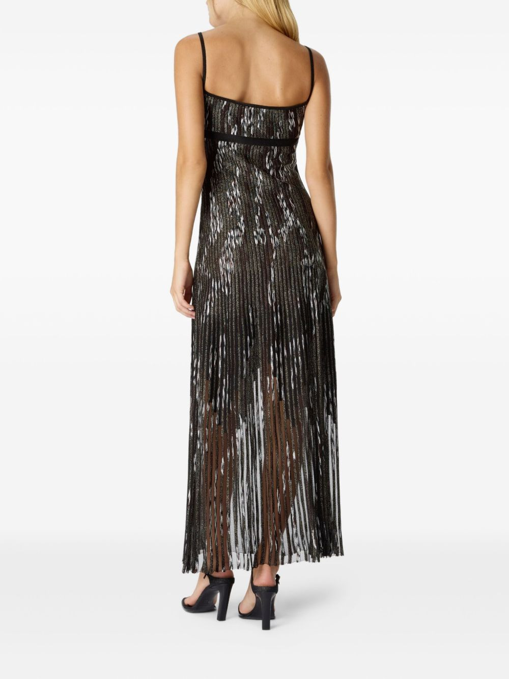 metallic-threading maxi dress - 3