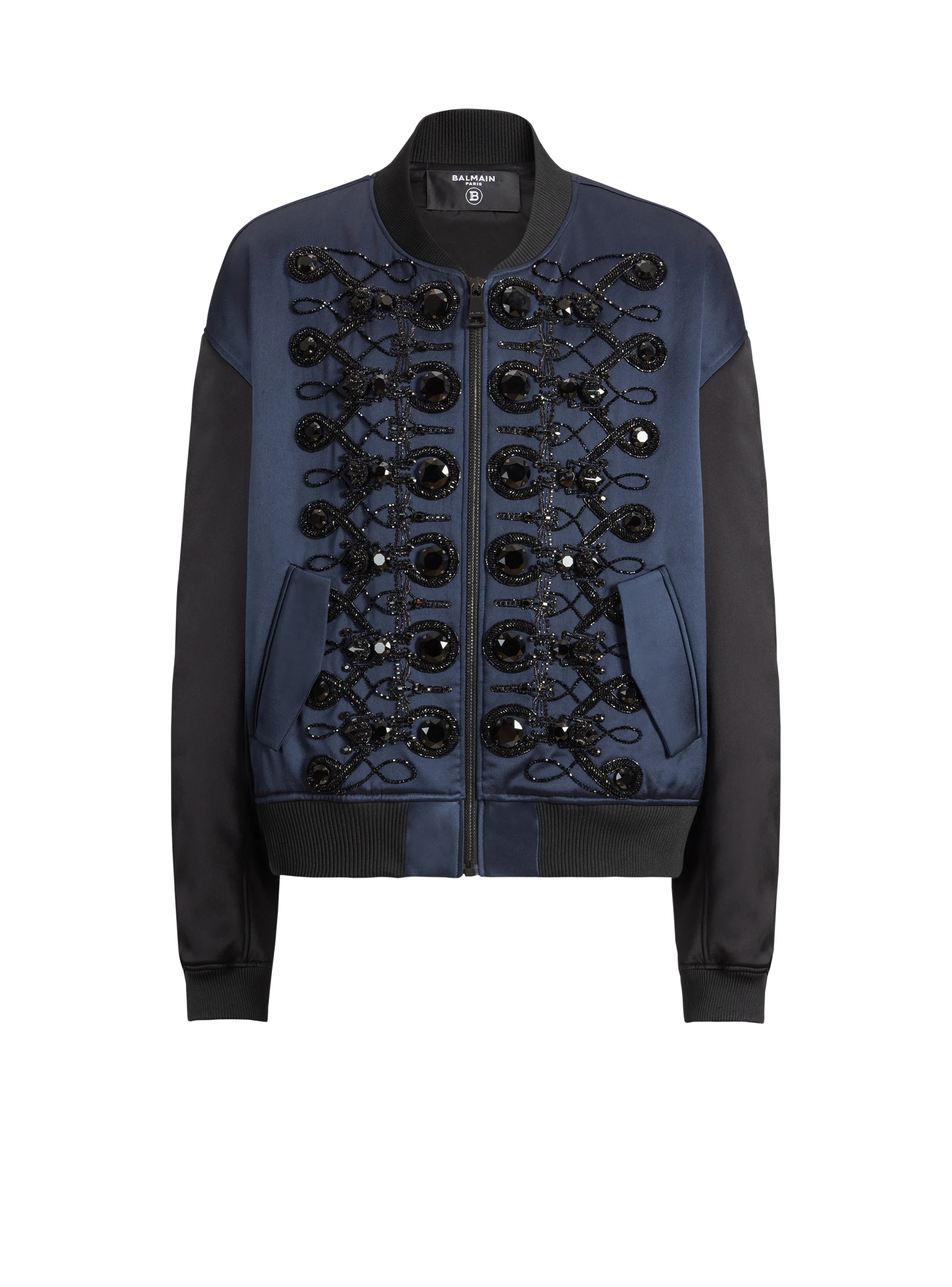 Satin military bomber jacket - 1
