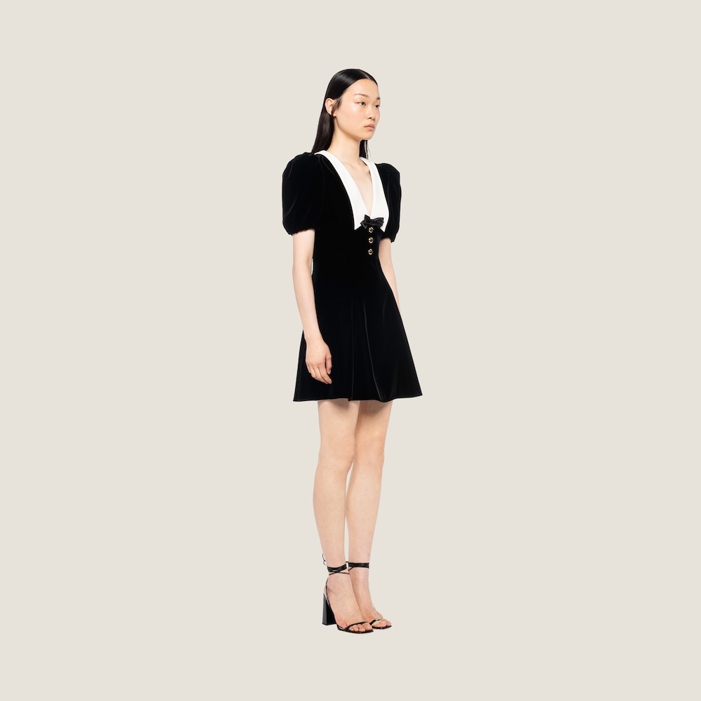 Velvet mini dress - 4
