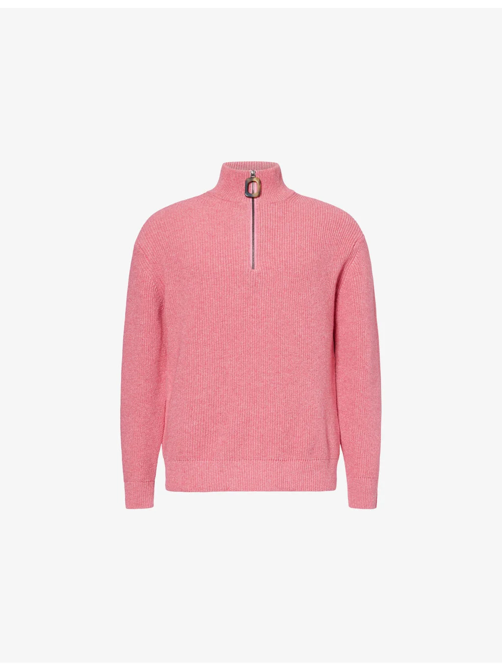 Half-Zip Wool and Cotton-Blend Jumper - 1