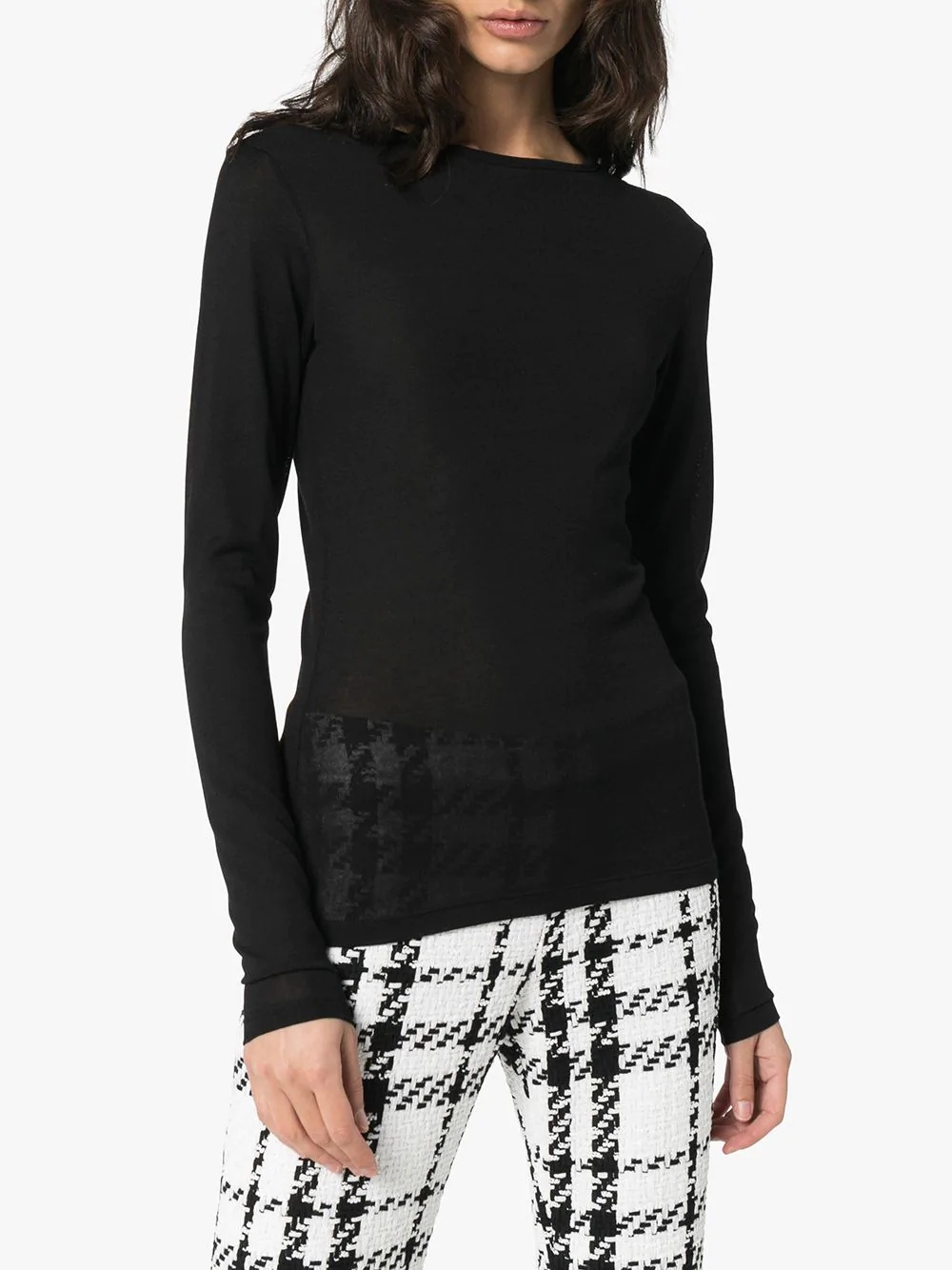 four-button long-sleeved top - 3